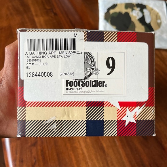 A Bathing Ape Men’s 1st Camo Boa Ape Sta Low Sneakers Shoes Bape - Picture 3 of 17